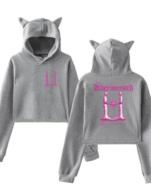 G-DRAGON Pink Ubermensch Cropped Hoodie